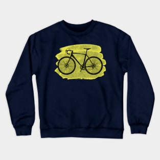 Cyclocross Bicycle Lemon Yellow Crewneck Sweatshirt